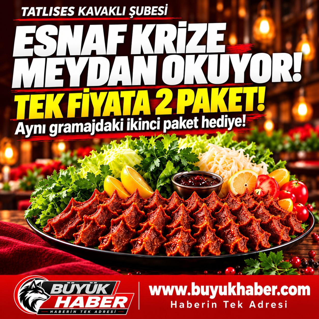 Tatlıses Çiğ Köfte Kavaklı Şubesi Beylikdüzü